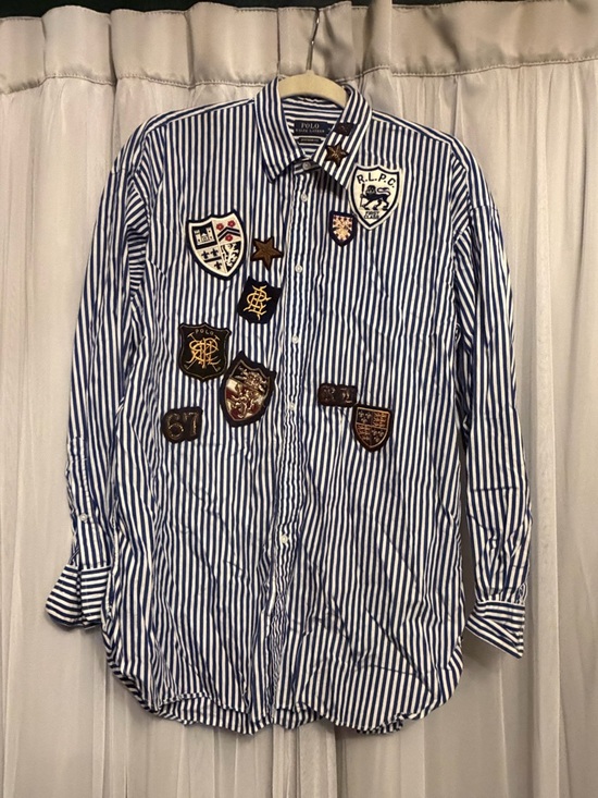 Polo Ralph Lauren Tops - Polo by Ralph Lauren Navy and White Striped Badge Button-Down Shirt
